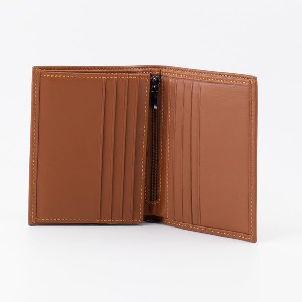 A Trifold, Premium Leather Wallet (Brown) - Chicatolia