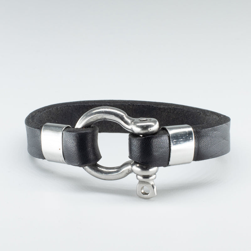 Organic, Single Stranded, Flat Leather Wristband - Chicatolia