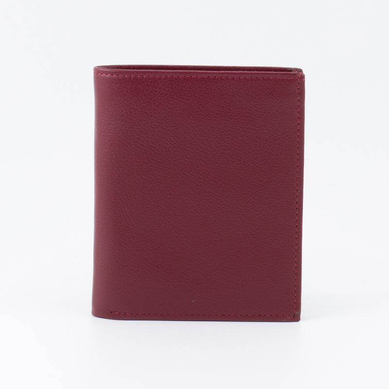 A Trifold, Premium Leather Wallet (Burgundy) - Chicatolia