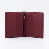 A Trifold, Premium Leather Wallet (Burgundy) - Chicatolia