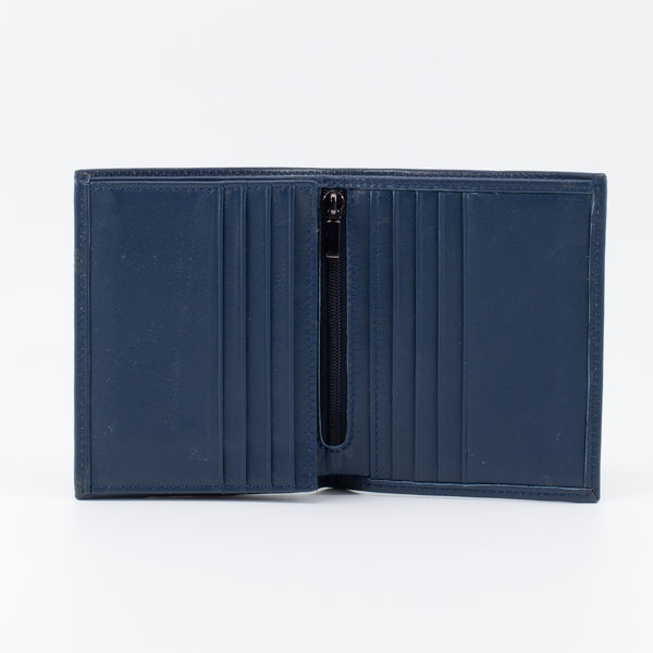 A Trifold, Premium Leather Wallet (Blue) - Chicatolia