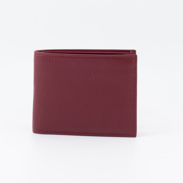 A Bifold, Premium Leather Wallet (Burgundy) - Chicatolia