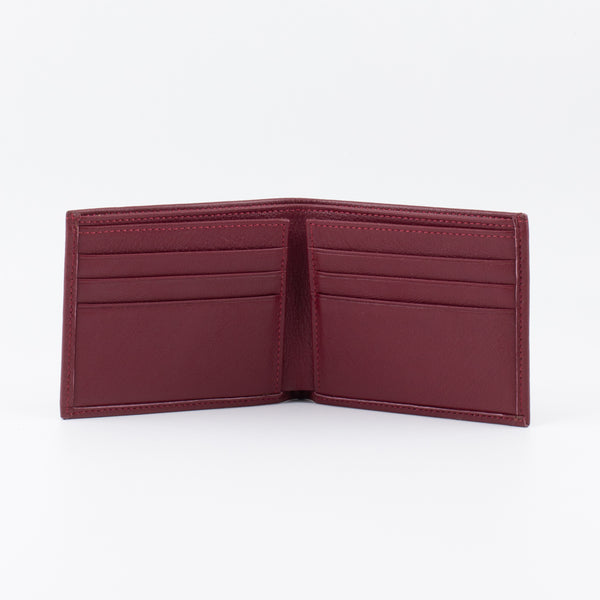 A Bifold, Premium Leather Wallet (Burgundy) - Chicatolia