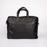Floater Leather Briefcase - Black - Chicatolia