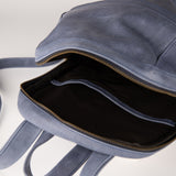 Tiana Leather Backpack - Blue - Chicatolia