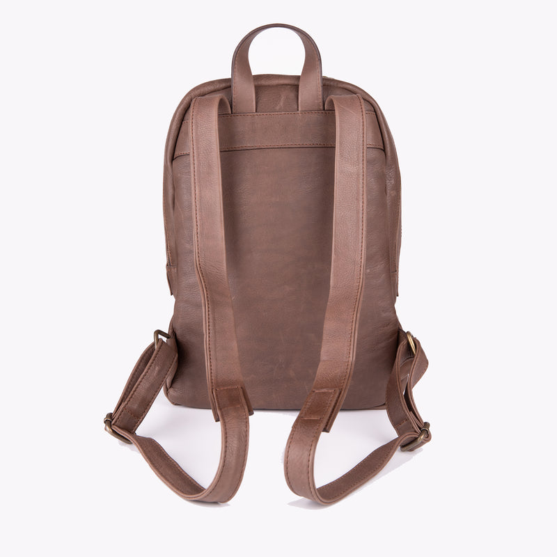 Tiana Leather Backpack - Brown - Chicatolia