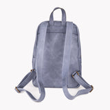 Tiana Leather Backpack - Blue - Chicatolia