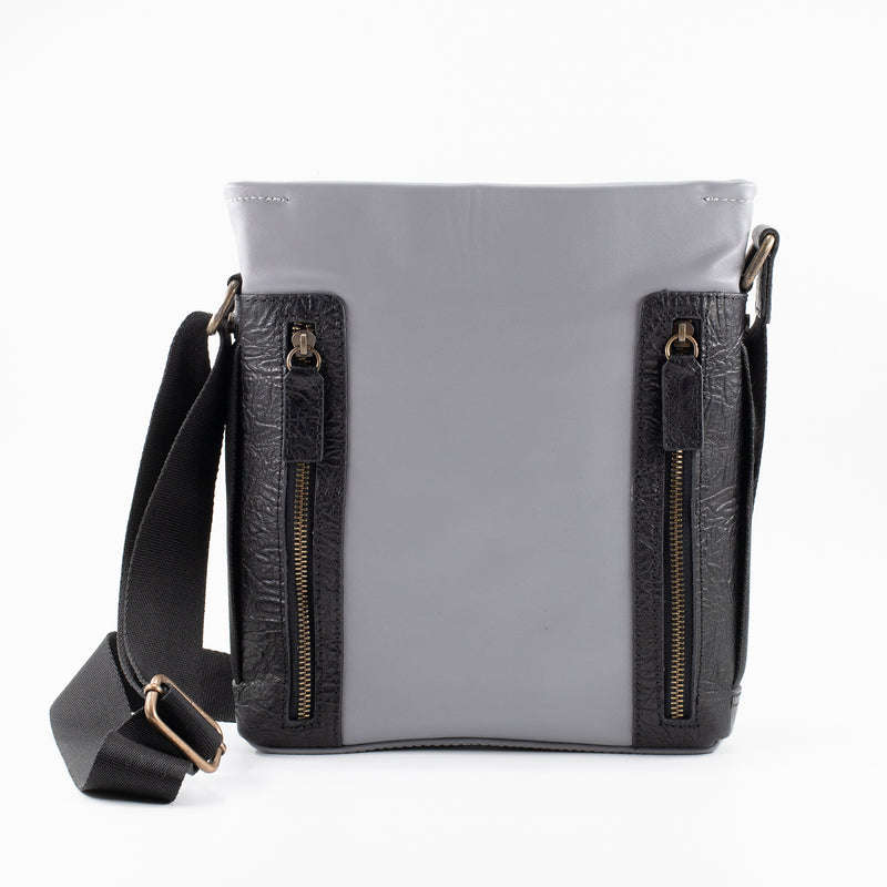 Zipper Blue Leather Briefcase - Chicatolia